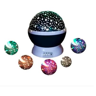 Luminária Projetor Estrelado 360º Galaxy Star Master – Luz Mágica para Quarto e Festas Cor:Preto