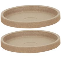 Kit 2 Pratos Pequenos 33,5cm Tramontina Granito Areia Vasos