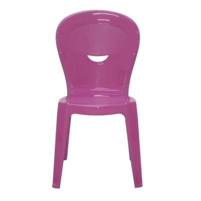 Kit 2 Cadeiras Infantis Tramontina Vice Rosa Plástico Quarto
