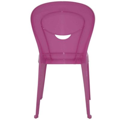 Kit 2 Cadeiras Infantis Tramontina Vice Rosa Plástico Quarto