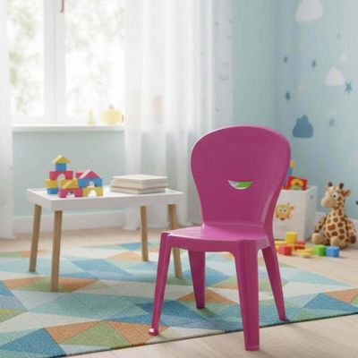 Kit 2 Cadeiras Infantis Tramontina Vice Rosa Plástico Quarto