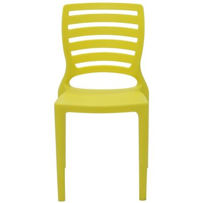 Kit 2 Cadeiras Infantis Tramontina Sofia Amarelo Plástico 3+