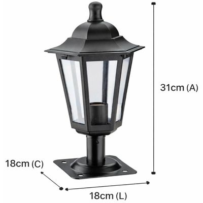 Jogo 4 Luminárias Balizadores Alumínio Lente Transparente