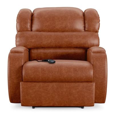 Poltrona Do Papai Reclinável Kalie Controle Power Elétrico Fh9 Pu Caramelo Brilho - Mpozenato