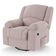 Poltrona Do Papai Reclinável Pietra Glider Giratória Massagem Fh9 Veludo Rosê - Mpozenato
