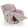 Poltrona Do Papai Reclinável Pietra Glider Giratória Massagem Fh9 Veludo Rosê - Mpozenato