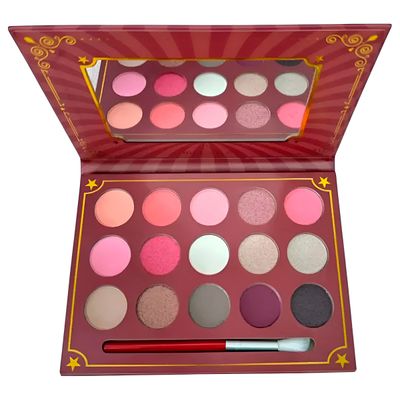 Paleta de Sombras Profissional 15 Cores Matte e Cintilante com Pincel – Alta Pigmentação e Esfumado Perfeito | Maquiagem