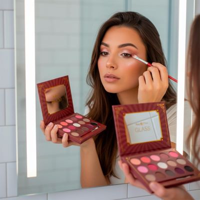 Paleta de Sombras Profissional 15 Cores Matte e Cintilante com Pincel – Alta Pigmentação e Esfumado Perfeito | Maquiagem