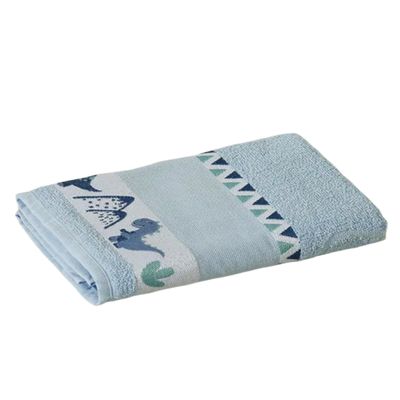 Kit ( 3 ) Toalha de Banho KazzaVip Infantil 100% Algodão Jacquard Barra para Bordar Funny Branco e Azul e Rosa