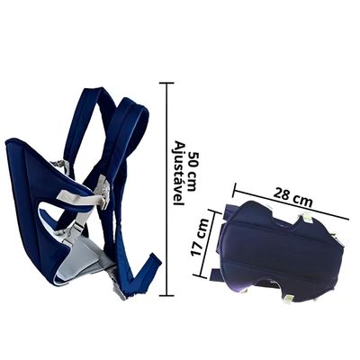 Suporte Canguru para Bebê Até 15kg – Alças Acolchoadas e Fechos de Segurança Ergonômico Passeio Conforto