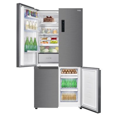Geladeira TCL Multidoor C516CDN Inverter Frost Free Twin Eco Espaço Flex Metal Cooling Painel Digital com 4 Portas Inox - 516L Inox / 110