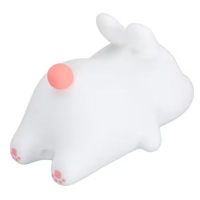 Abajur, Luminária Coelhinho Silicone 3 Níveis Brilho USB Toque