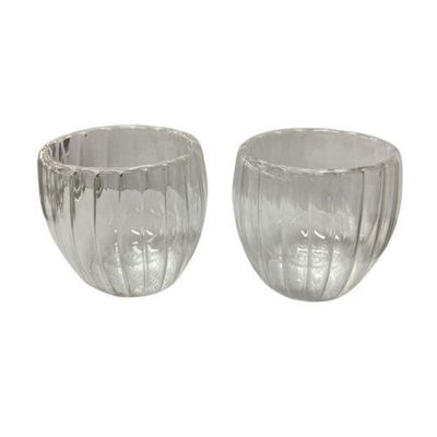 Conjunto 2 Copos Café Borossilicato 90ml Parede Dupla Térmico
