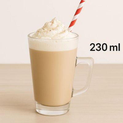 Jogo 3 Canecas Vidro 230ml Café Cappuccino Chá com Alça Lateral Transparente