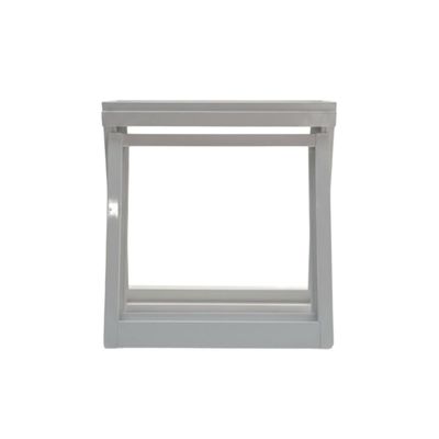 Janela Vitrô Maxim-ar 50x50 Alumínio Branco 7cm Batente Banheiro Luxo