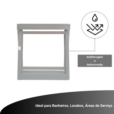 Janela Vitrô Maxim-ar 50x50 Alumínio Branco 7cm Batente Banheiro Luxo