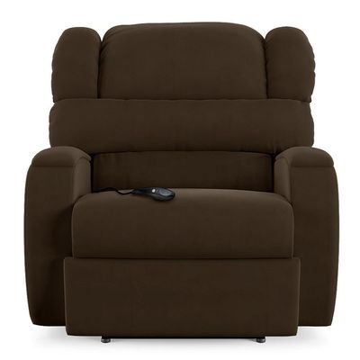 Poltrona Do Papai Reclinável Kalie Controle Power Elétrico Usb Fh9 Veludo Marrom - Mpozenato