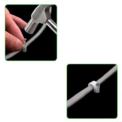Fixador Fio Branco Coaxial Grampo Utilidade Multiuso - Organização e Acabamento Profissional