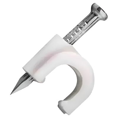 Fixador Fio Branco Coaxial Grampo Utilidade Multiuso - Organização e Acabamento Profissional