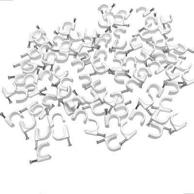 Fixador Fio Branco Coaxial Grampo Utilidade Multiuso - Organização e Acabamento Profissional