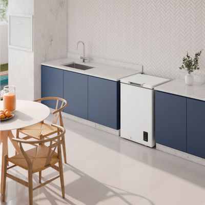 Freezer Horizontal Electrolux 95L Inverter Bivolt Uma Porta Branco (HB100) Bivolt