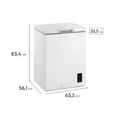 Freezer Horizontal Electrolux 141L Inverter Bivolt Uma Porta Branco (HB150) Bivolt