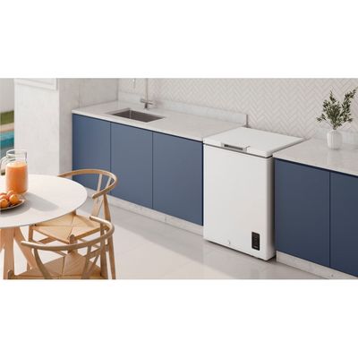 Freezer Horizontal Electrolux 141L Inverter Bivolt Uma Porta Branco (HB150) Bivolt