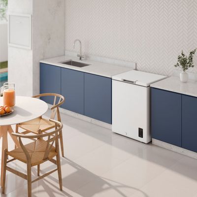 Freezer Horizontal Electrolux 141L Inverter Bivolt Uma Porta Branco (HB150) Bivolt