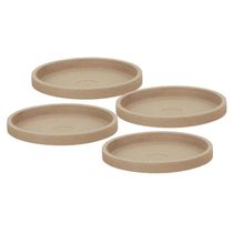 Kit 4 Pratos Médios Tramontina Granito Areia Vaso Jardim