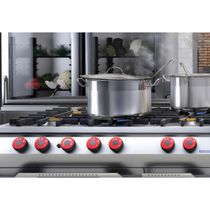 Caldeirão Tramontina Professional em Aço Inox Fundo Triplo com Tampa e Alças 24 cm 9,6 L