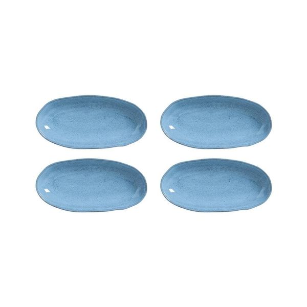 Conjunto de Travessas Oval Funda G Porto Brasil Orgânico Breeze 32x16cm - 4 Peças
