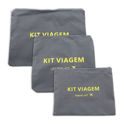Kit Organizador Mala Le Travel com 3 Peças Cinza UNICA