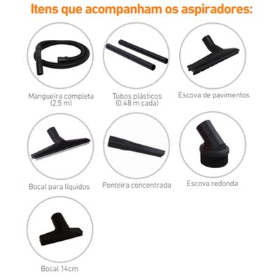 Aspirador Jacto AJ 3230 1350w 30 Litros 220v Água e Pó