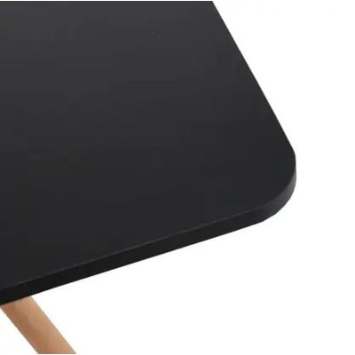 MESA 80CM QUADRADA EIFFEL PRETA+4 CADEIRAS UMIX-331F PRETAS