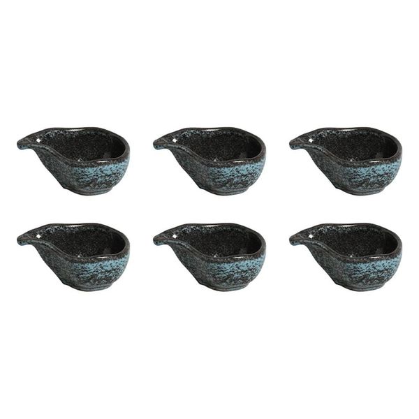 Conjunto de Molheiras Ovais Porto Brasil Orgânico Night Sky 40ml 6 Peças