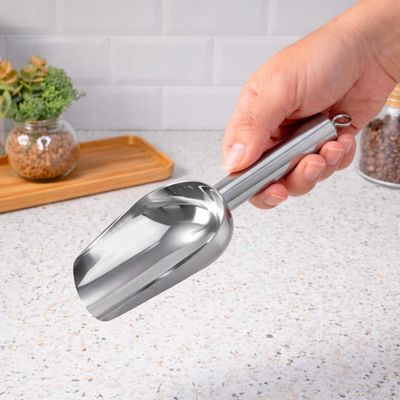 Pa de Gelo Pegador Concha Mantimentos Aço Inox Bar Cozinha
