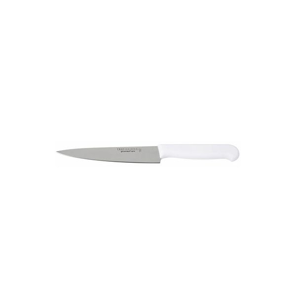Faca de Cozinha Chef 6" Cortar Picar Fatiar Inox Cabo Branco
