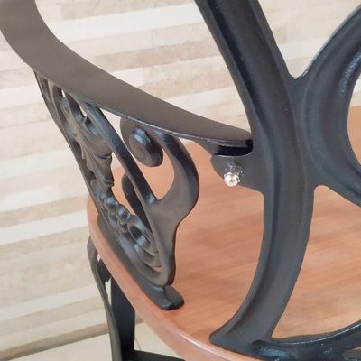Kit 2 Cadeiras Viena Malbec Para Recepção Jardim Varanda Sacada Hotel + Mesinha Marrom
