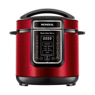 Panela de Pressão Elétrica 6L Mondial PE60 Vermelha 127V