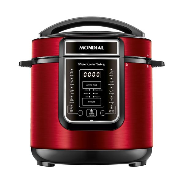 Panela de Pressão Elétrica 6L Mondial PE60 Vermelha 127V
