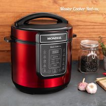 Panela de Pressão Elétrica 6L Mondial PE60 Vermelha 127V