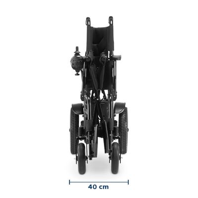 Cadeira de Rodas Motorizada Dobrável até 120 kg Assento de 48 cm D800 Dellamed Preto