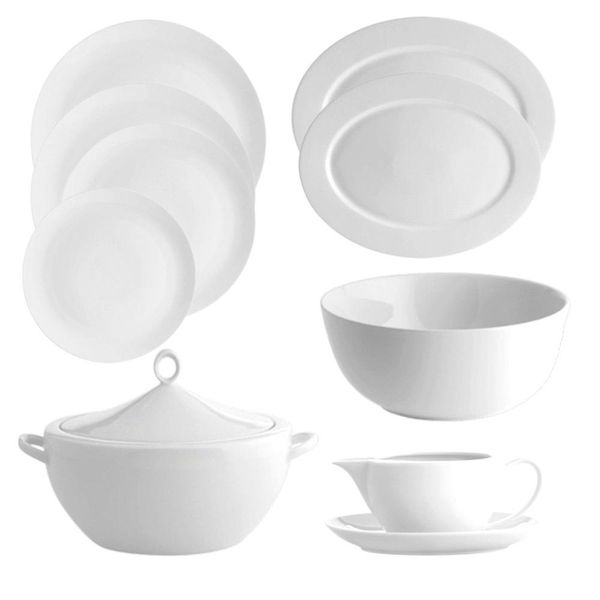 Aparelho de Jantar Vista Alegre Broadway White em Porcelana 42 Peças: O Auge do Minimalismo e Sofisticação Moderna
