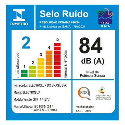 Aspirador Vertical com Fio Electrolux 1450W 2 em 1 Plus Filtro Hepa Azul  (STK14) 127V