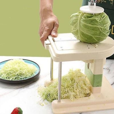 Cortador de Legumes Manual Multifuncional com Lâminas Picador de Vegetais Cozinha Bege