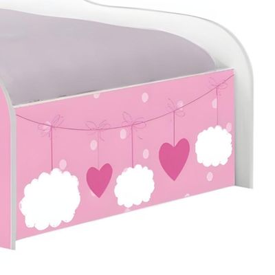 Mini Cama Joy Nuvens Meninas Com Colchão