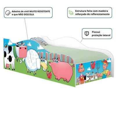 Mini Cama Joy Fazendinha E Vaquinha Com Colchão