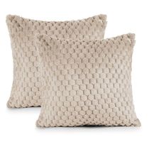 Kit 02 Capas De Almofadas Marshmallow 45cm X 45cm 100% Poliéster - Baunilha