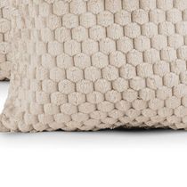 Kit 02 Capas De Almofadas Marshmallow 45cm X 45cm 100% Poliéster - Baunilha
