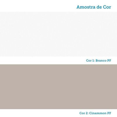 Guarda Roupa 134,5cm 2 Portas De Correr Com Espelho Alpes Luciane Móveis Branco Pf-cinammon Pf